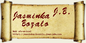 Jasminka Bozalo vizit kartica